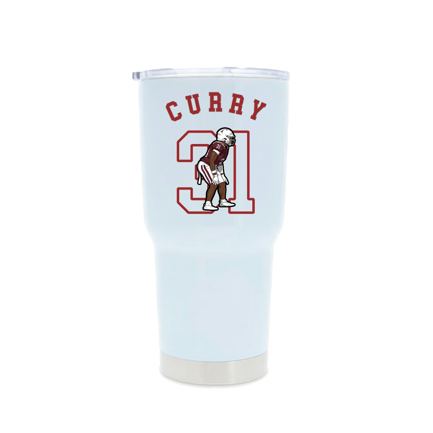 30oz Stainless Steel Tumbler — Shirsey Arch in White