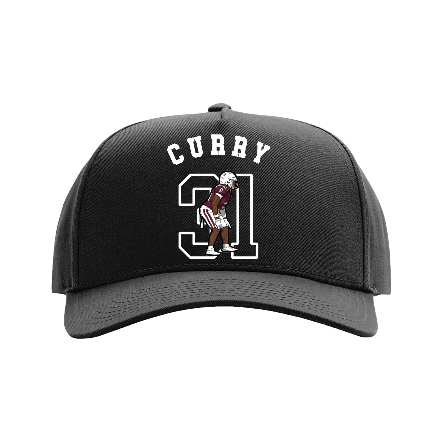 Full Fabric Five-Panel Champ Cap — Shirsey Arch in Black