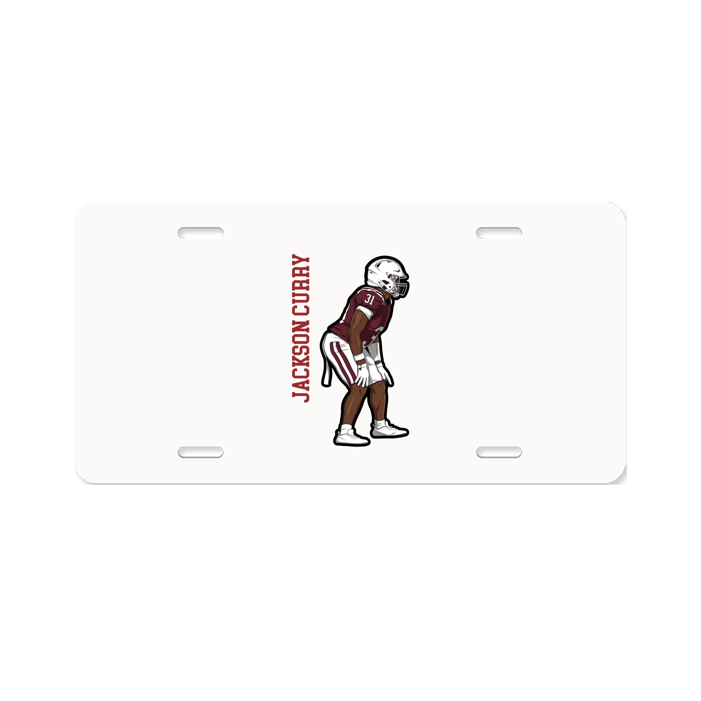 License Plate — Name Vertical in Classic