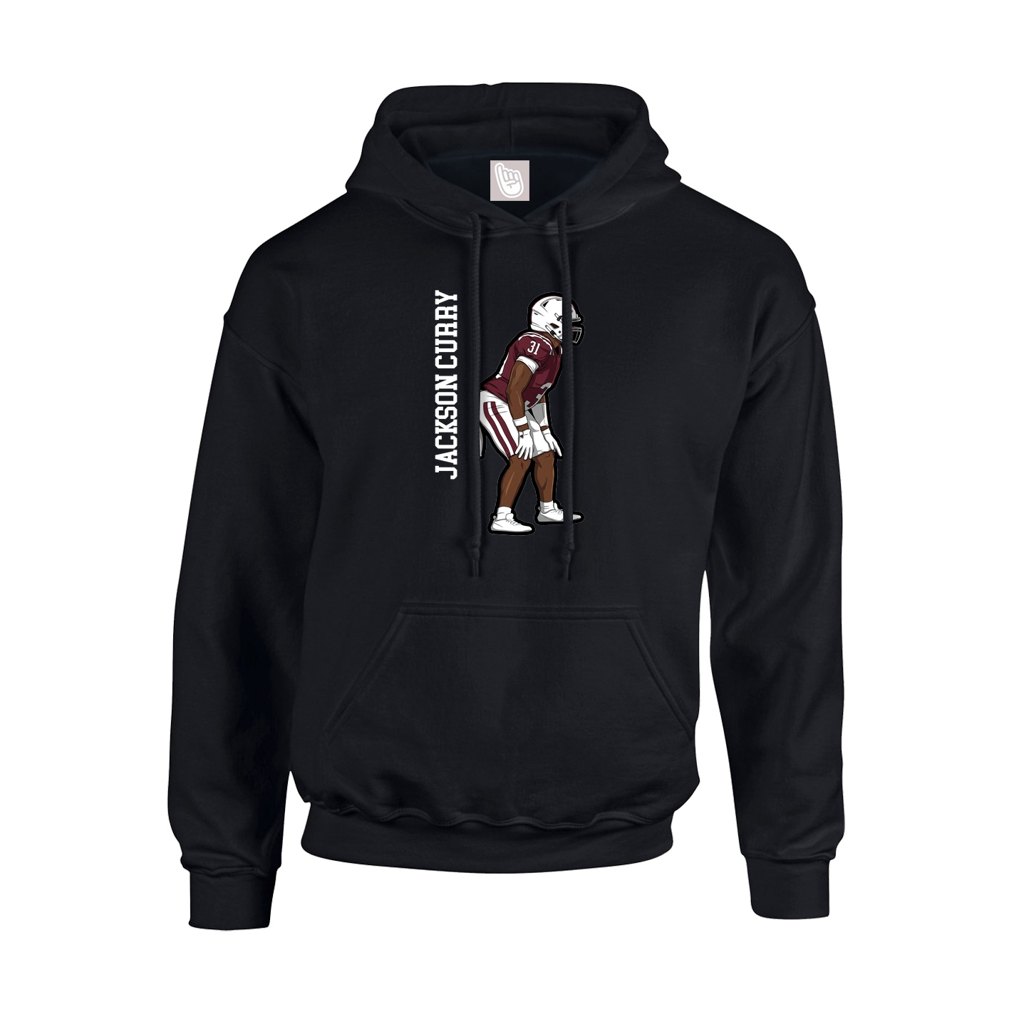 Youth Hoodie — Name Vertical in Black