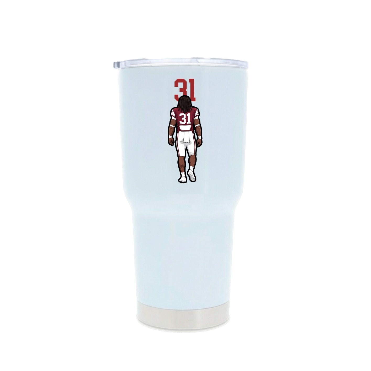 30oz Stainless Steel Tumbler — Number Top in White