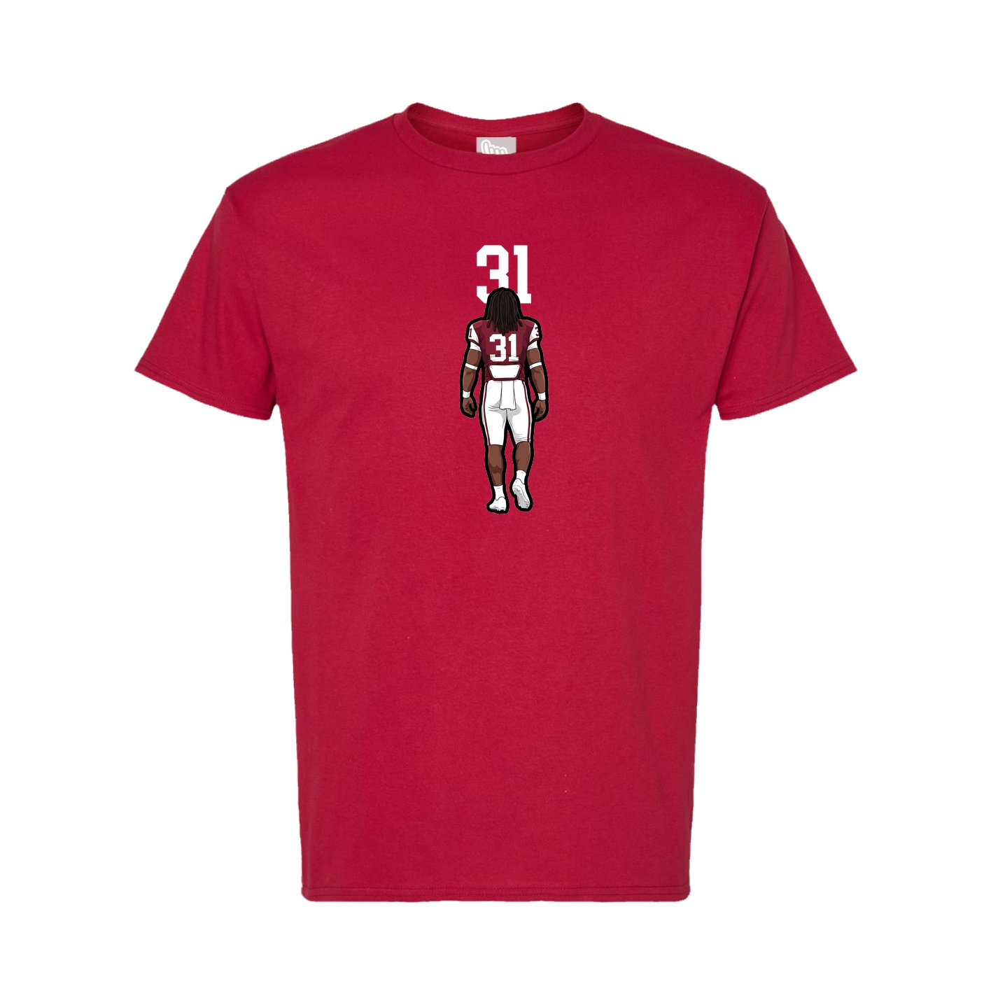 Tee — Number Top in Crimson