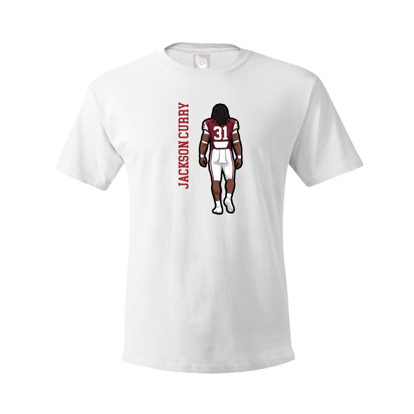 Tee — Name Vertical in White
