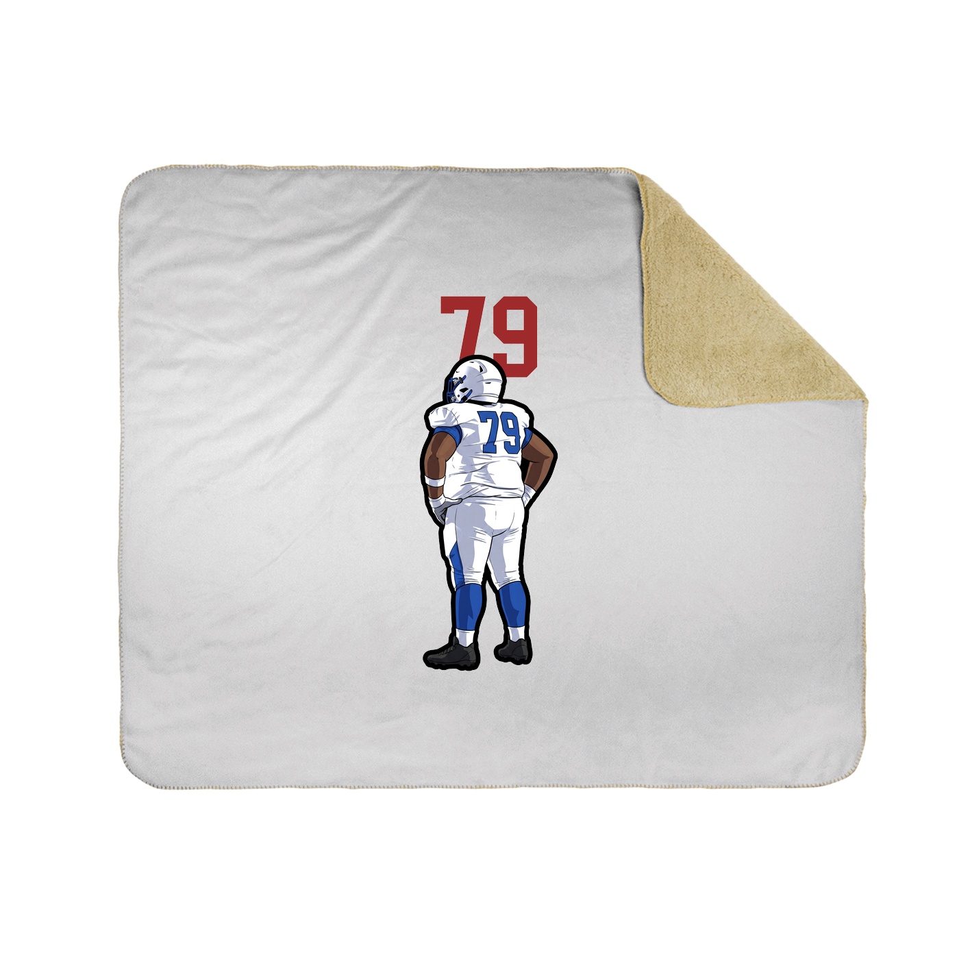 Throw Blanket — Number Top in White