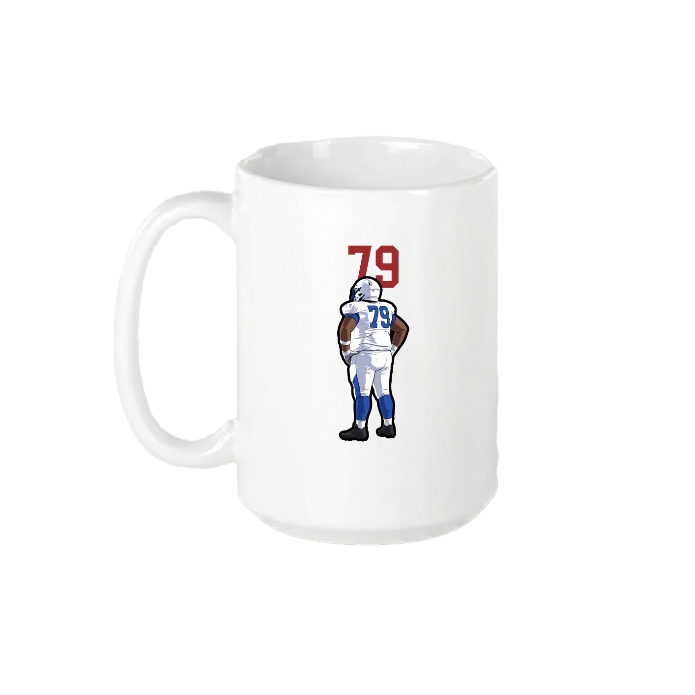 15oz Coffee Mug — Number Top in White