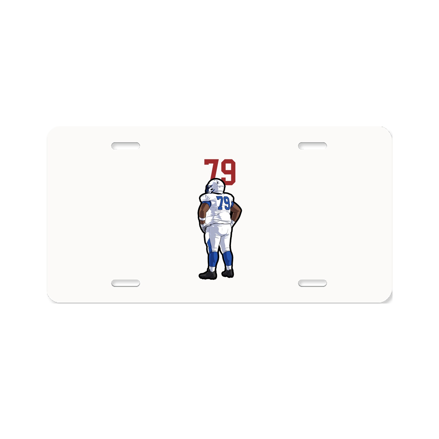 License Plate — Number Top in Classic