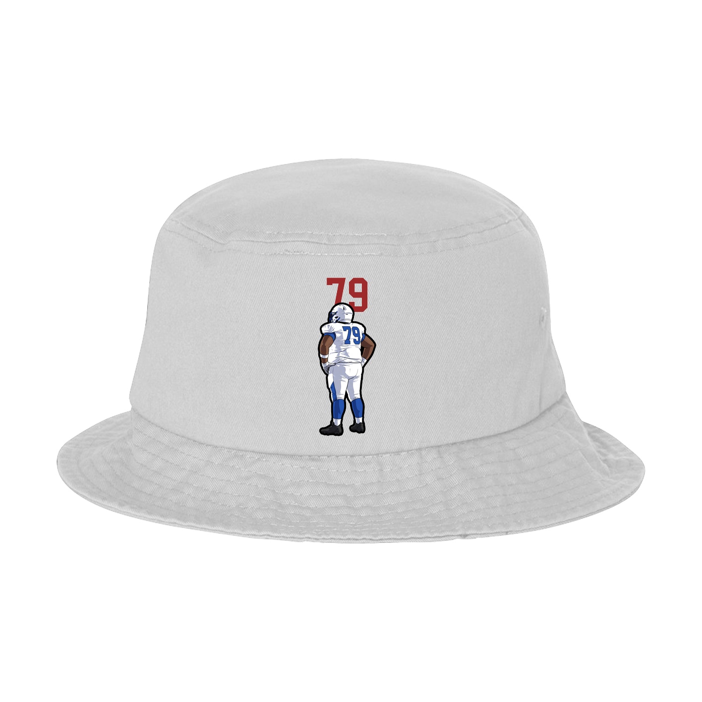 Bucket Cap — Number Top in White