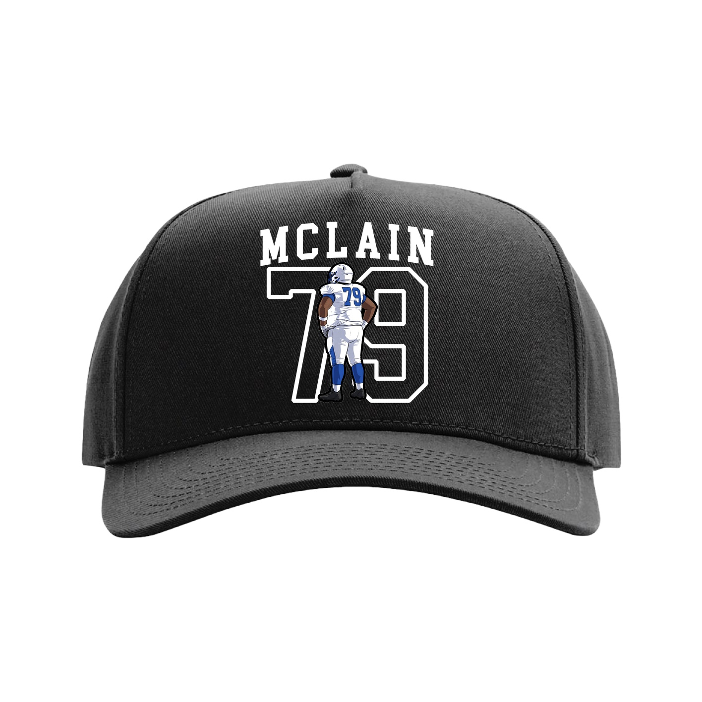 Full Fabric Five-Panel Champ Cap — Shirsey in Black