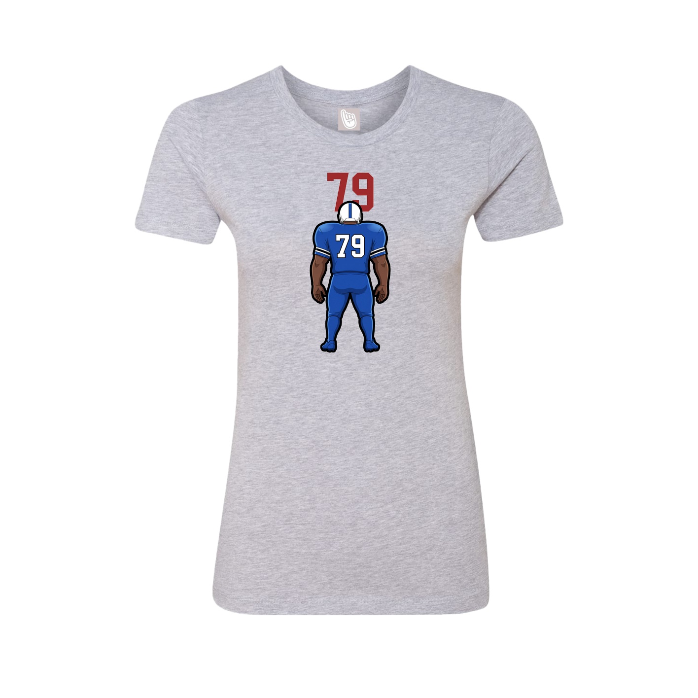 Womens Tee — Number Top in Grey