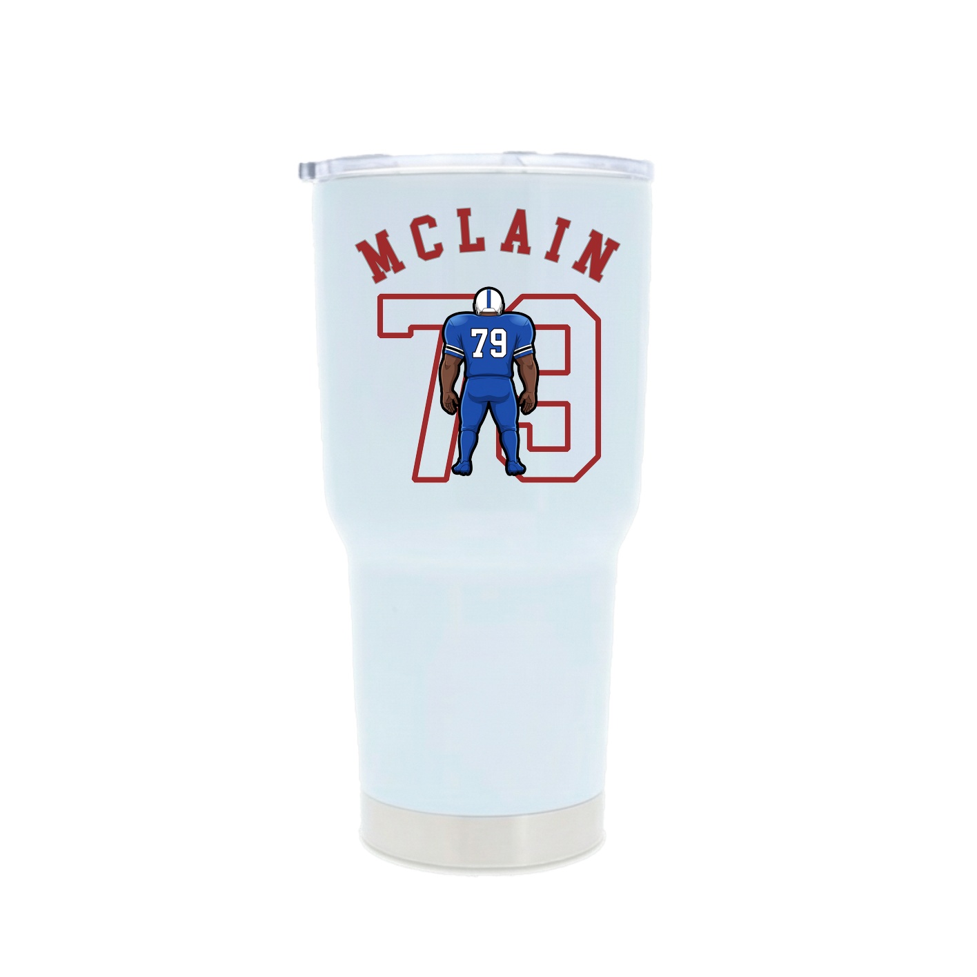 30oz Stainless Steel Tumbler — Shirsey Arch in White