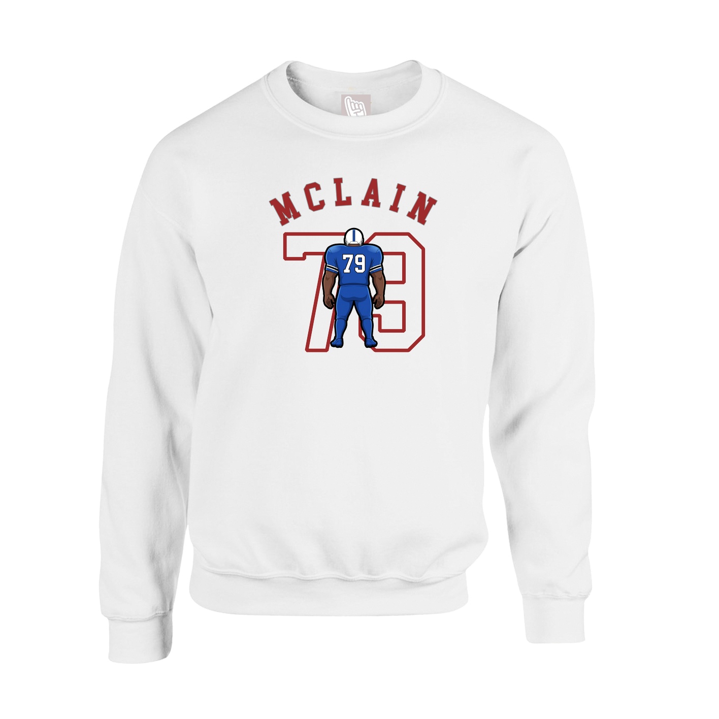 Fleece Crew — Shirsey Arch in White