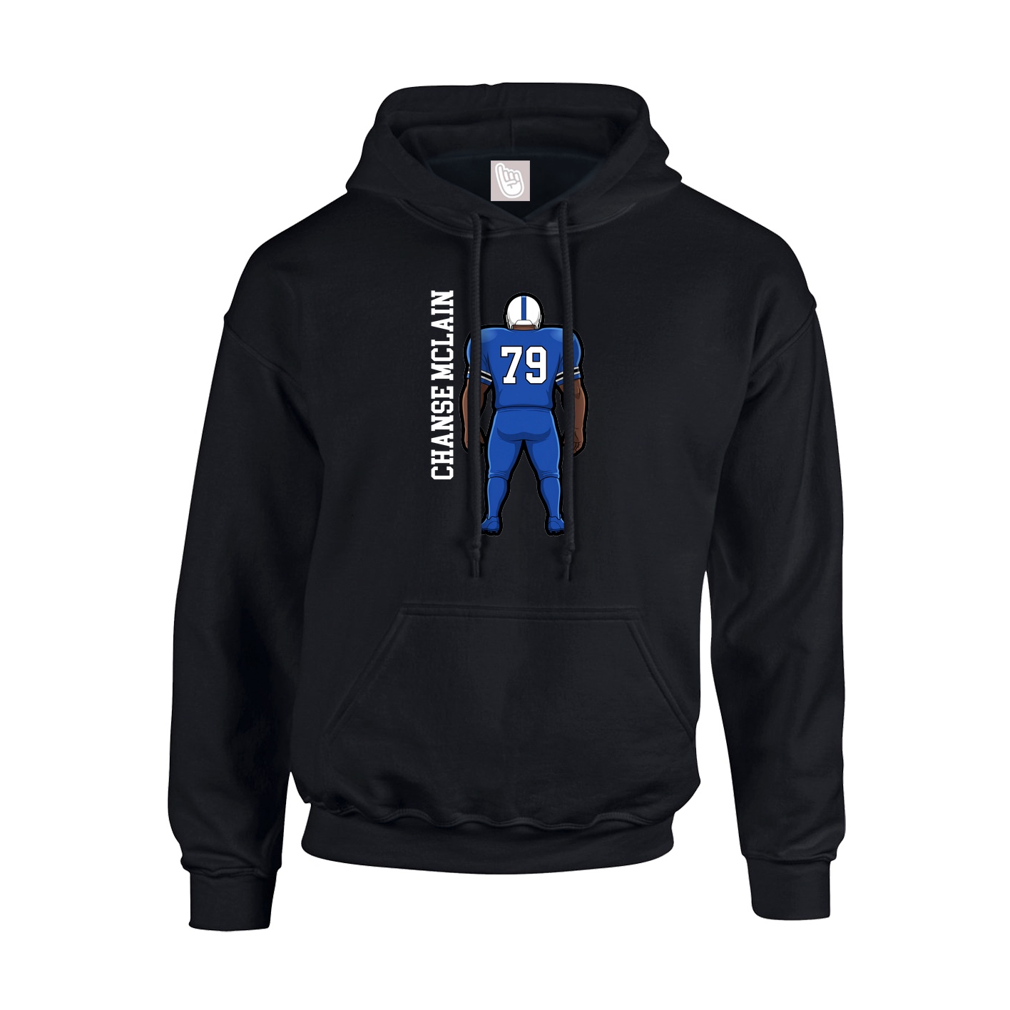 Hoodie — Name Vertical in Black