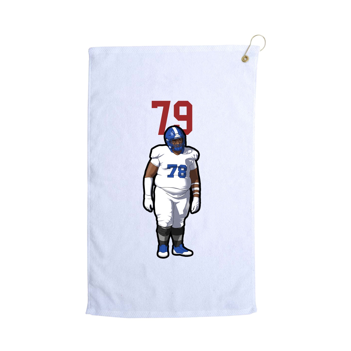 Golf Towel — Number Top in White
