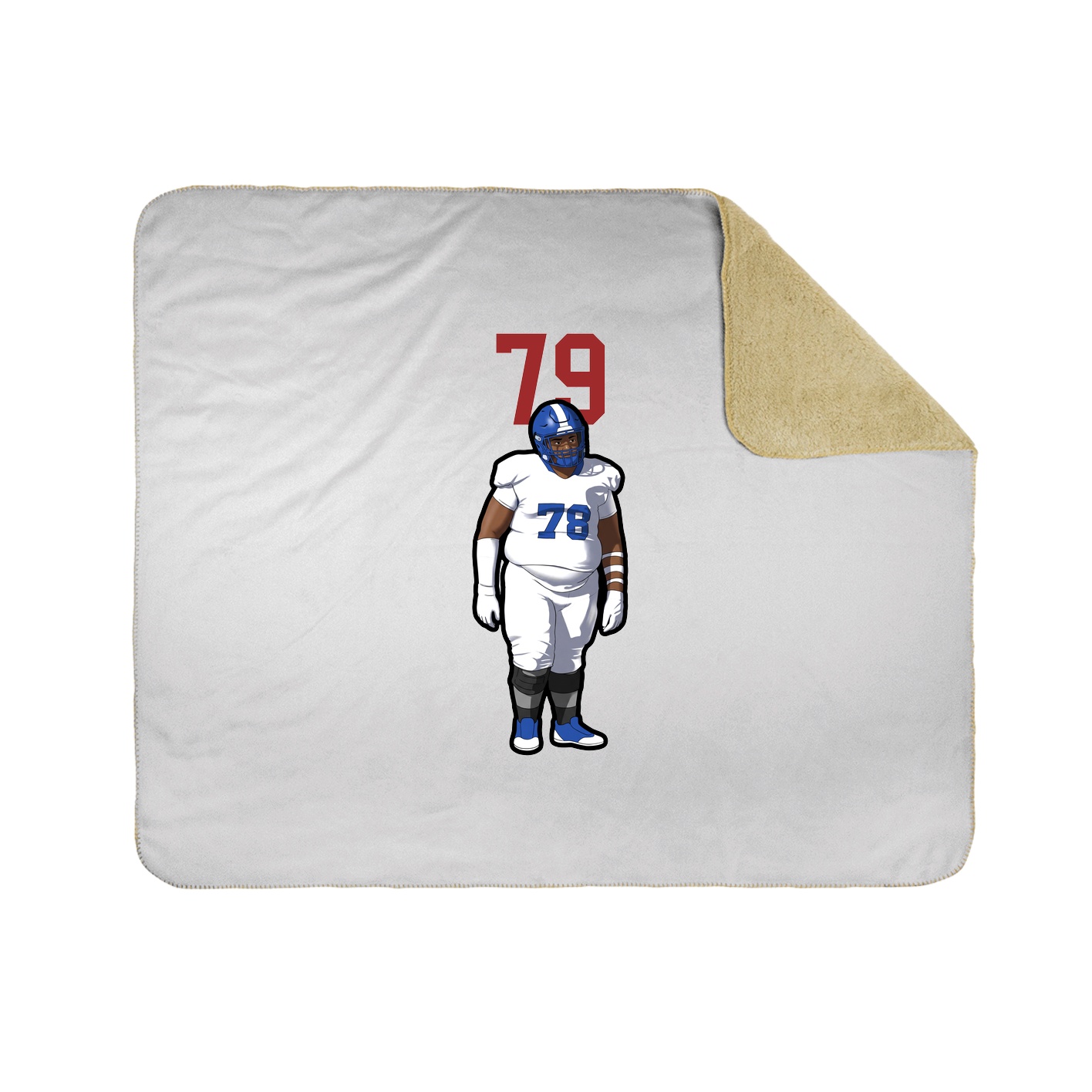 Throw Blanket — Number Top in White