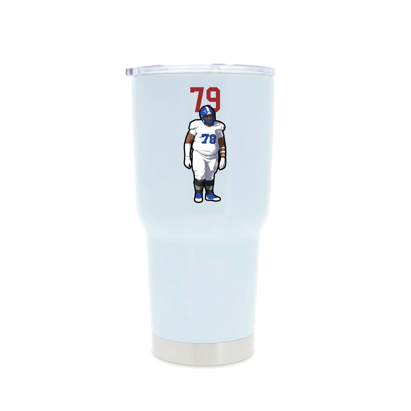 30oz Stainless Steel Tumbler — Number Top in White