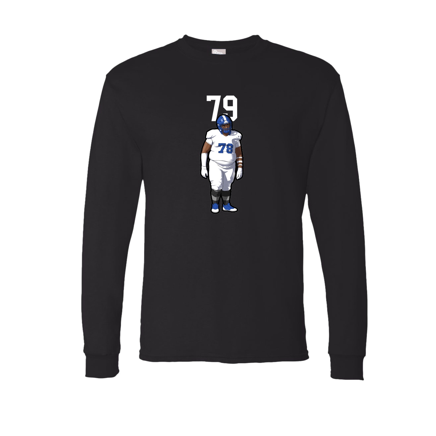 Long Sleeve Tee — Number Top in Black