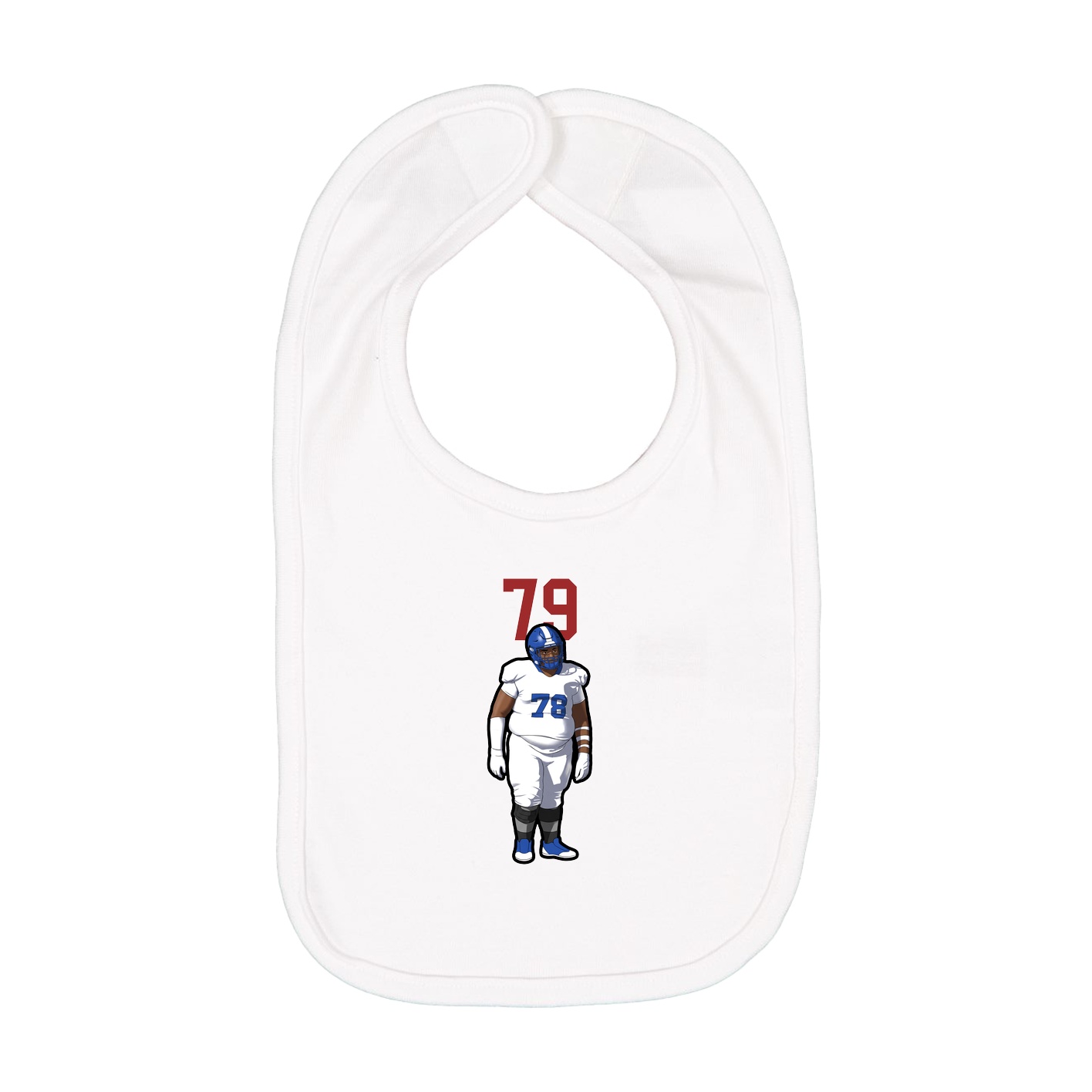 Infant Bib — Number Top in White