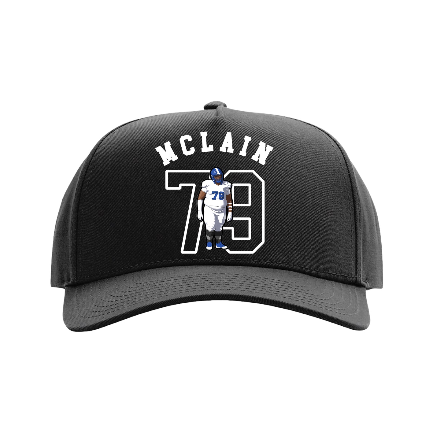 Full Fabric Five-Panel Champ Cap — Shirsey Arch in Black