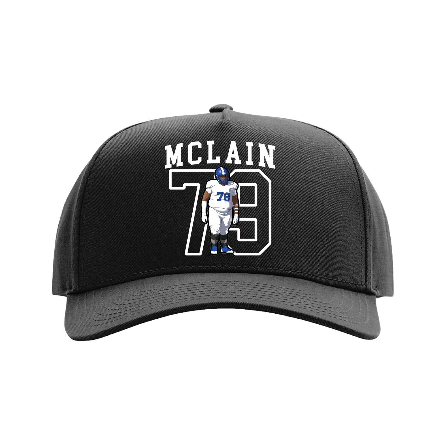 Full Fabric Five-Panel Champ Cap — Shirsey in Black