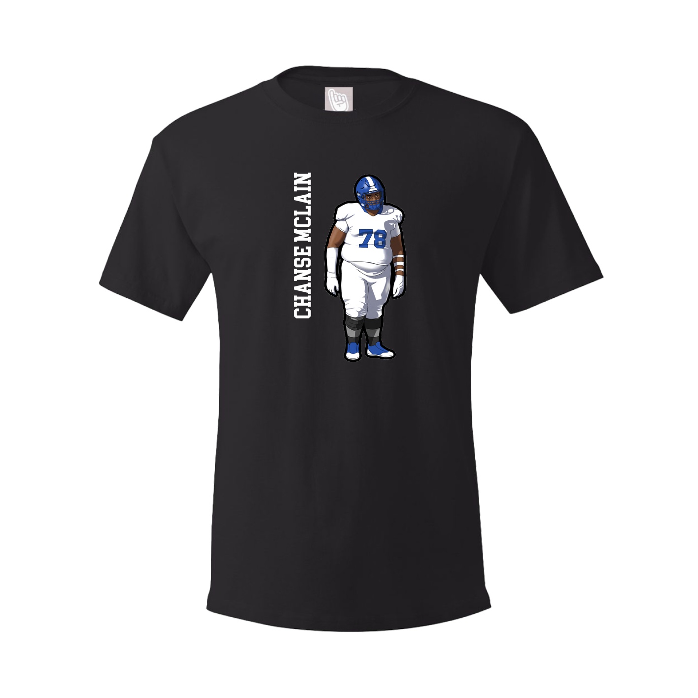 Youth Tee — Name Vertical in Black