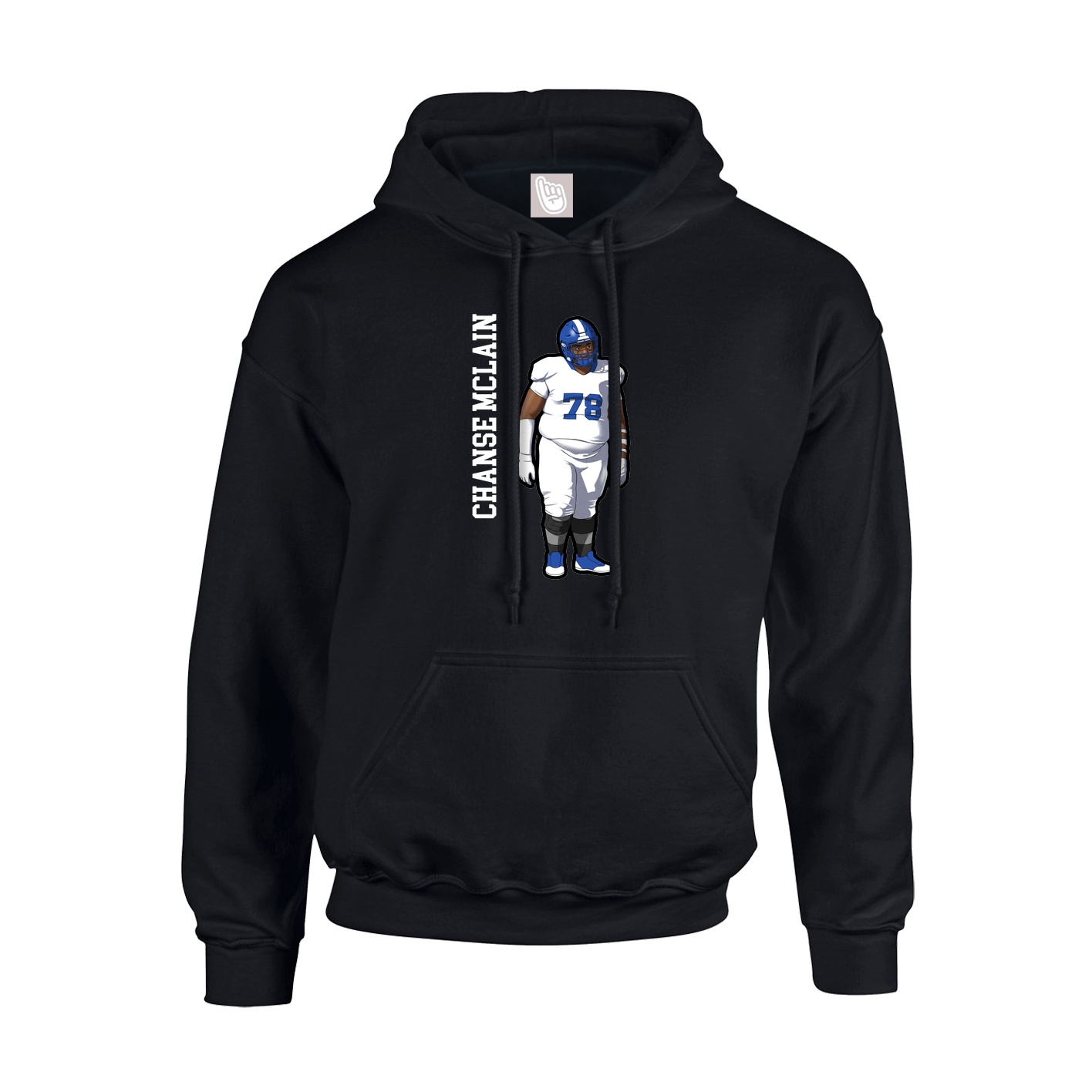Hoodie — Name Vertical in Black