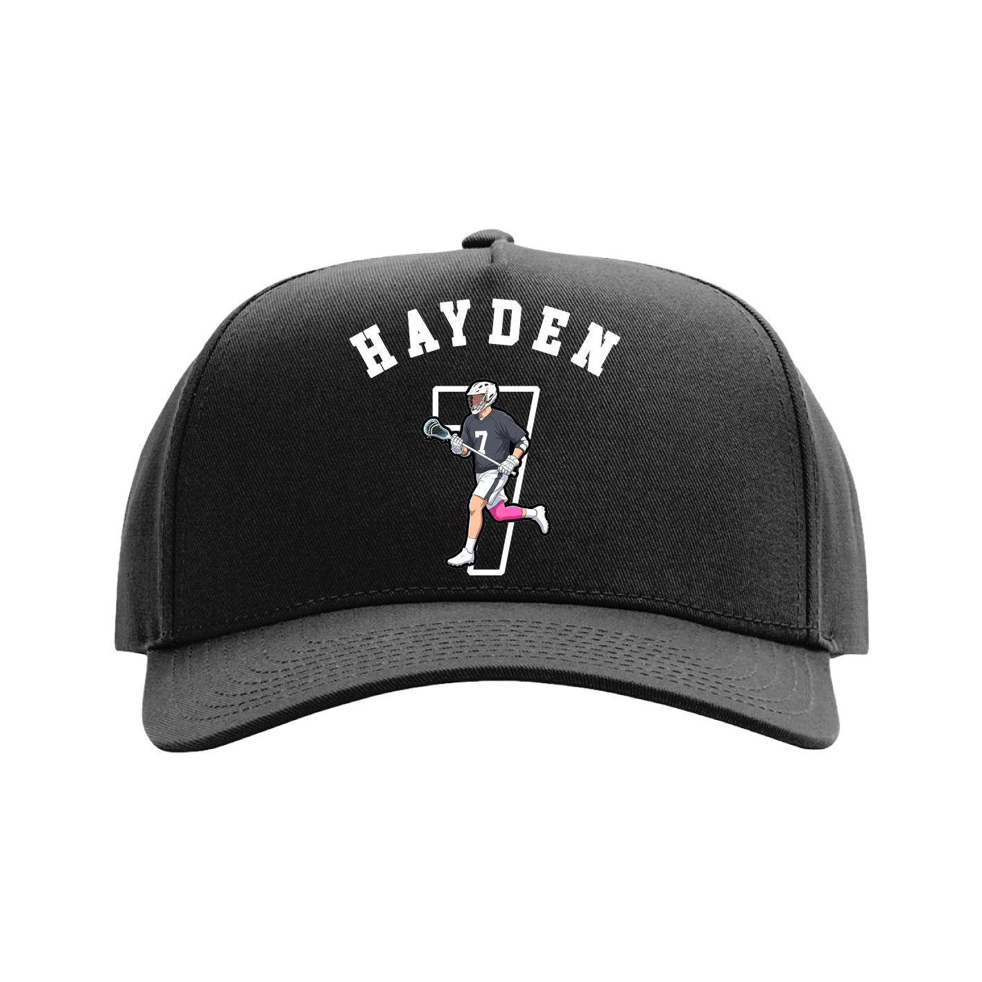 Full Fabric Five-Panel Champ Cap — Shirsey Arch in Black