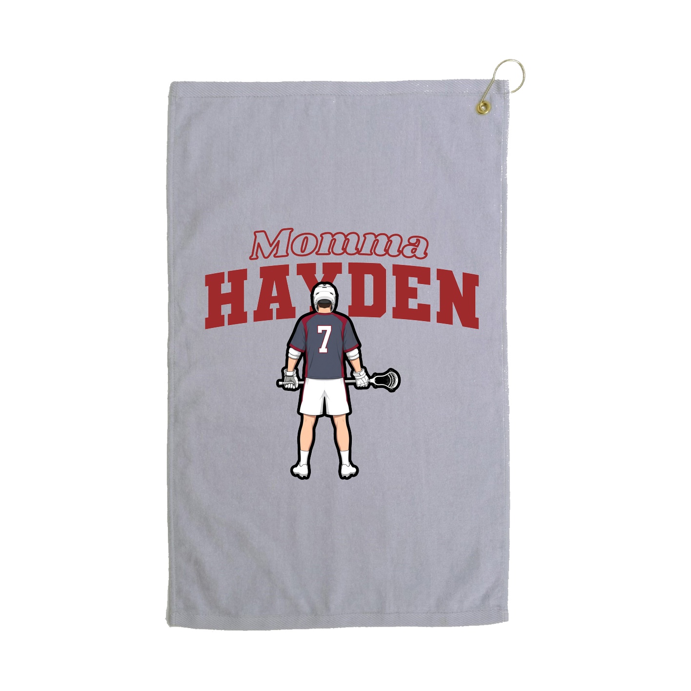 Golf Towel — Mothers Day Block in Grey