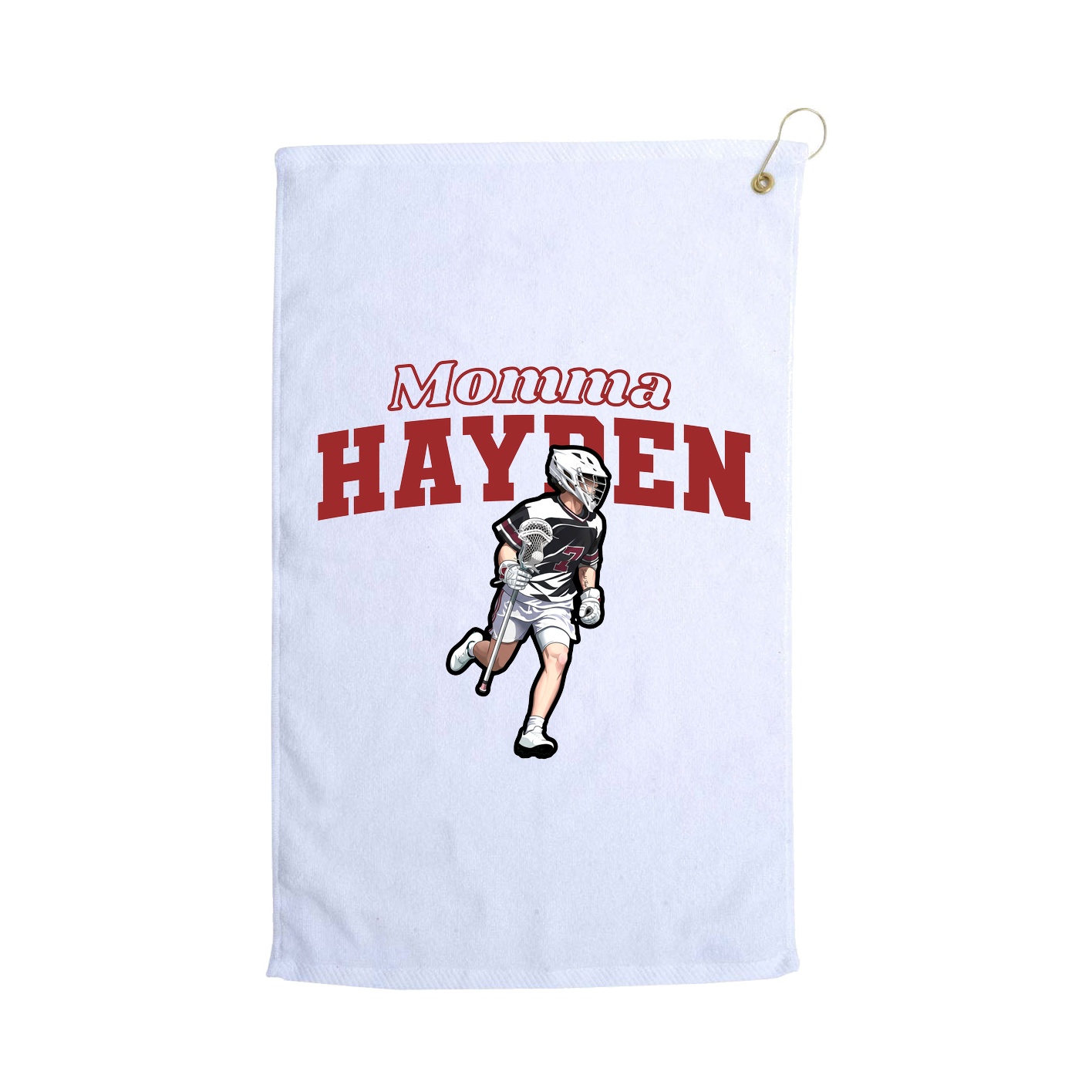 Golf Towel — Mothers Day Block in White