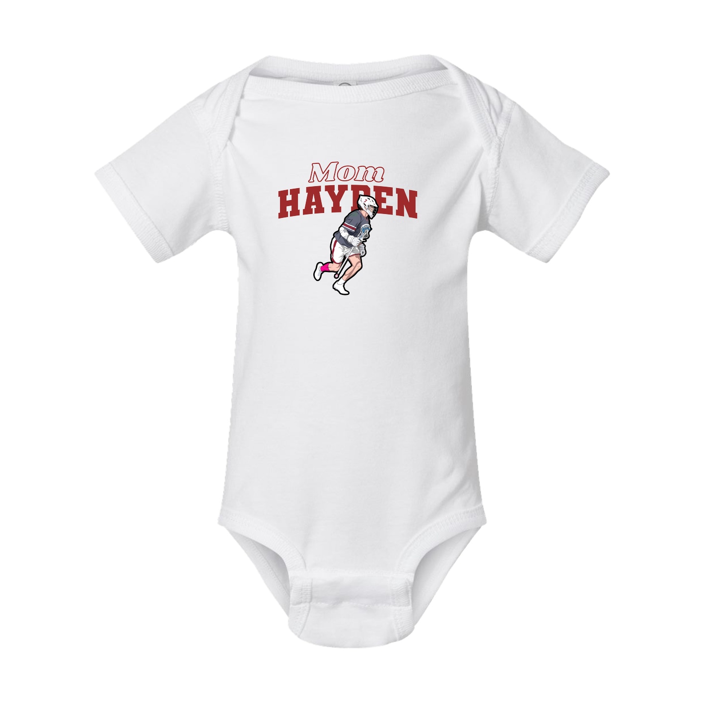 Baby Onesie — Mothers Day Block in White
