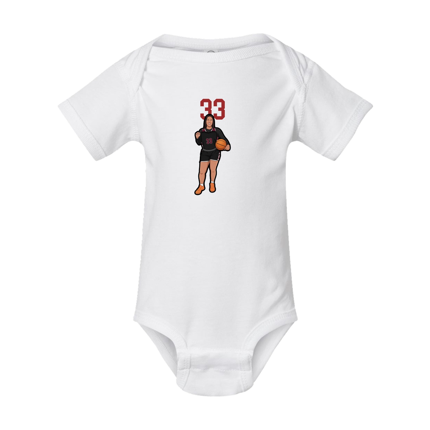 Baby Onesie — Number Top in White
