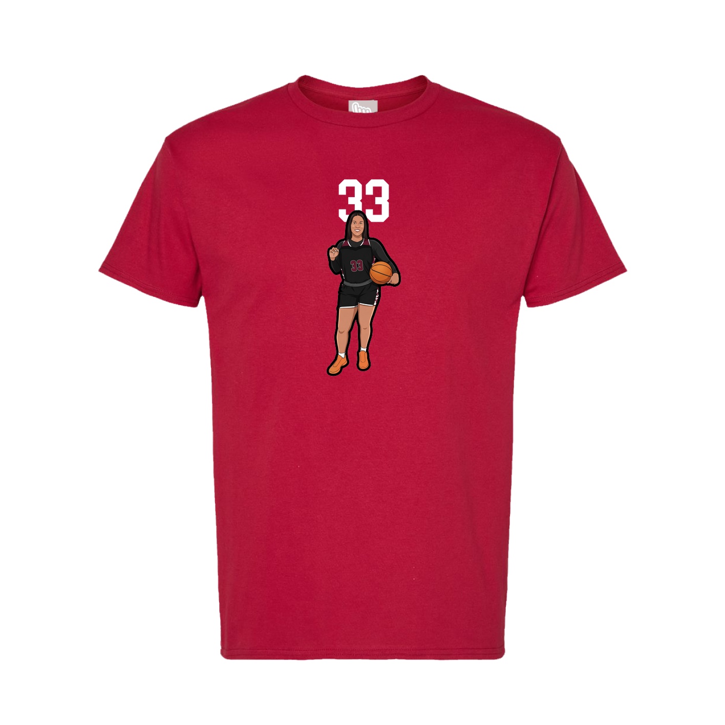 Tee — Number Top in Crimson
