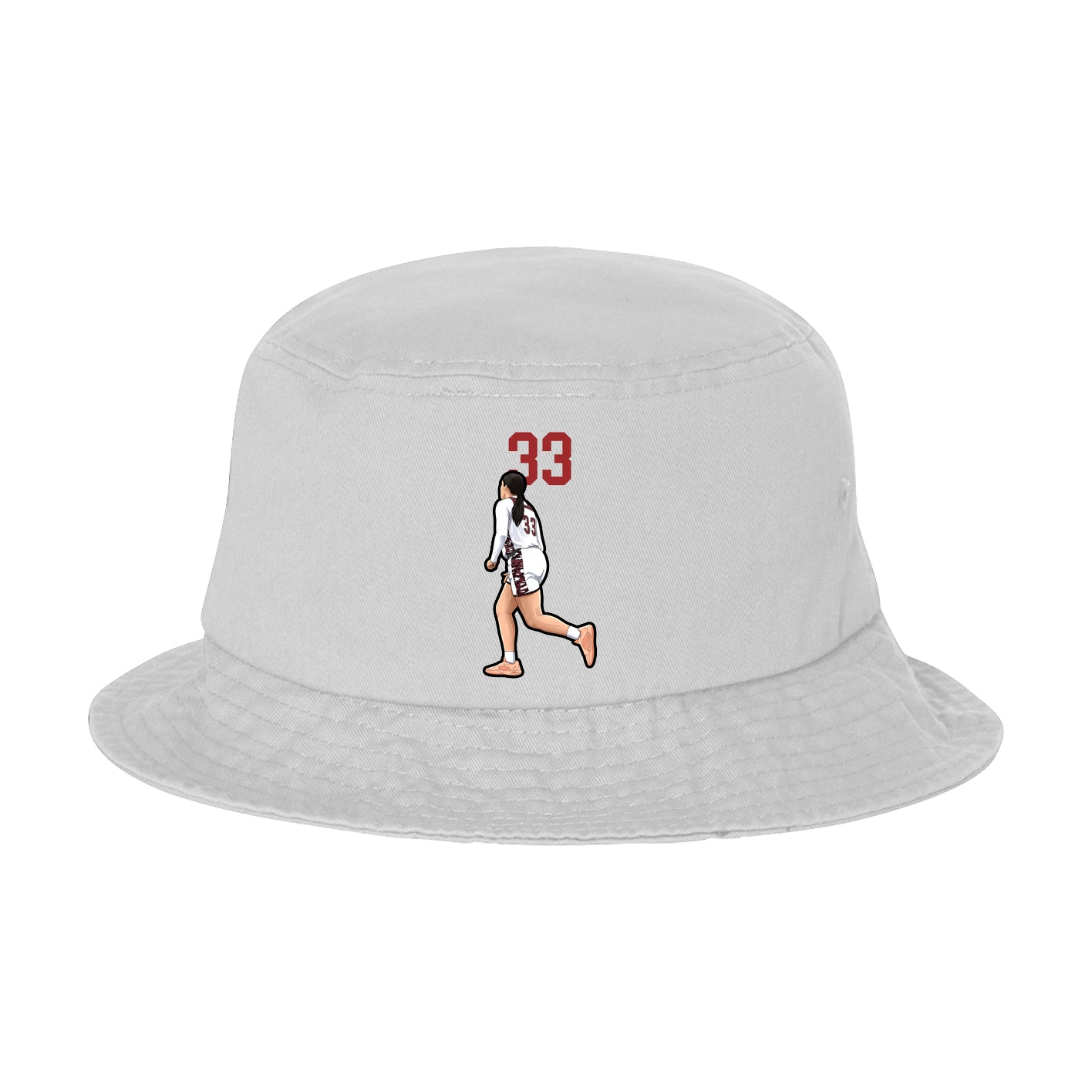 Bucket Cap — Number Top in White