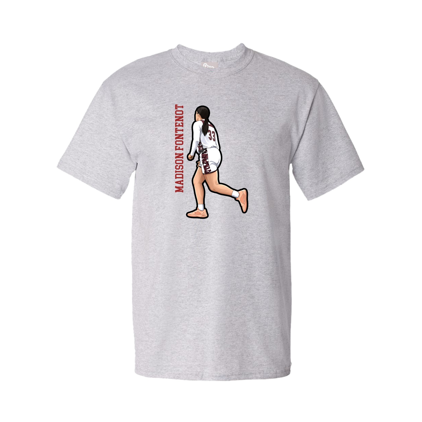 Youth Tee — Name Vertical in Grey