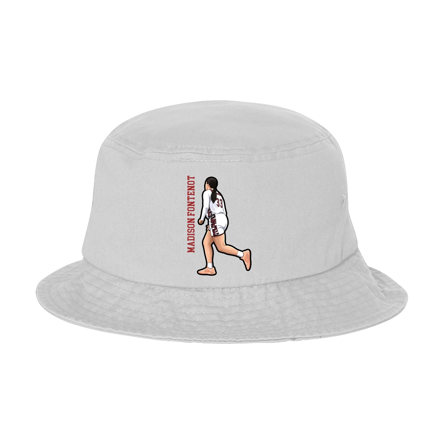 Bucket Cap — Name Vertical in White