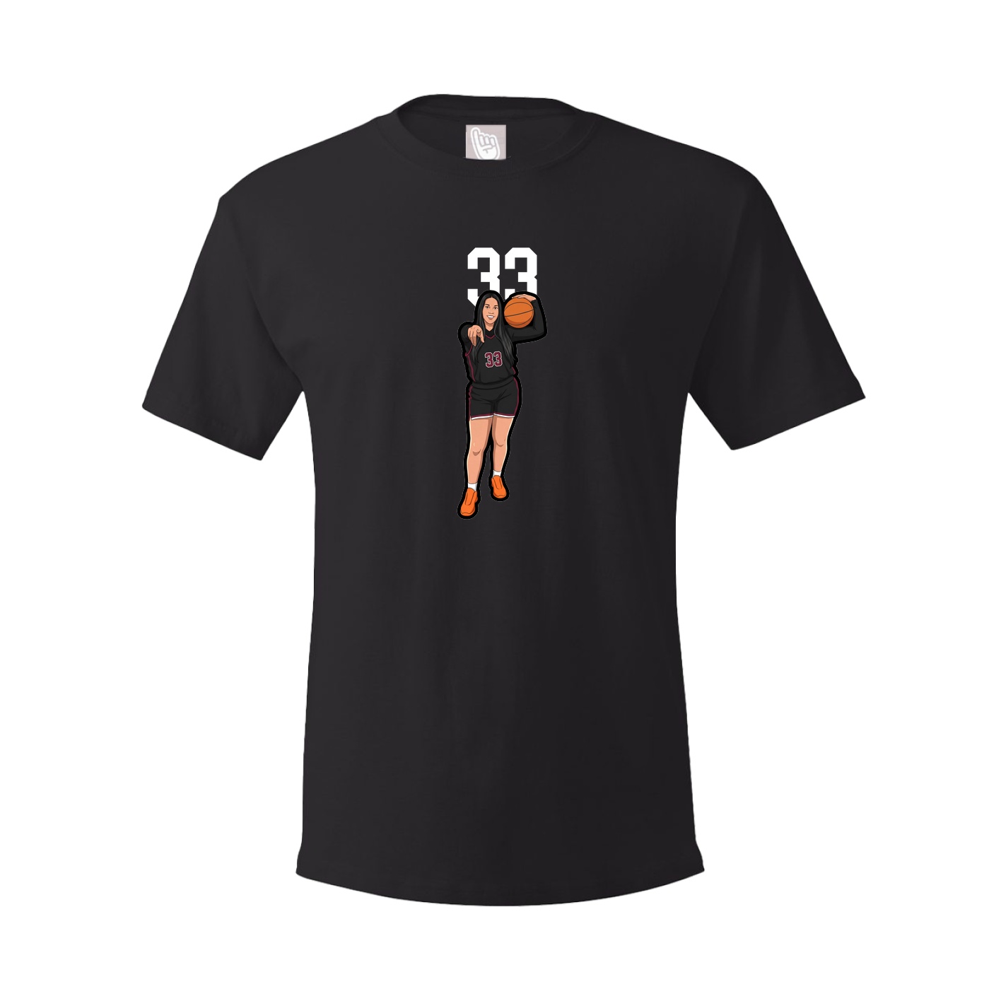 Youth Tee — Number Top in Black