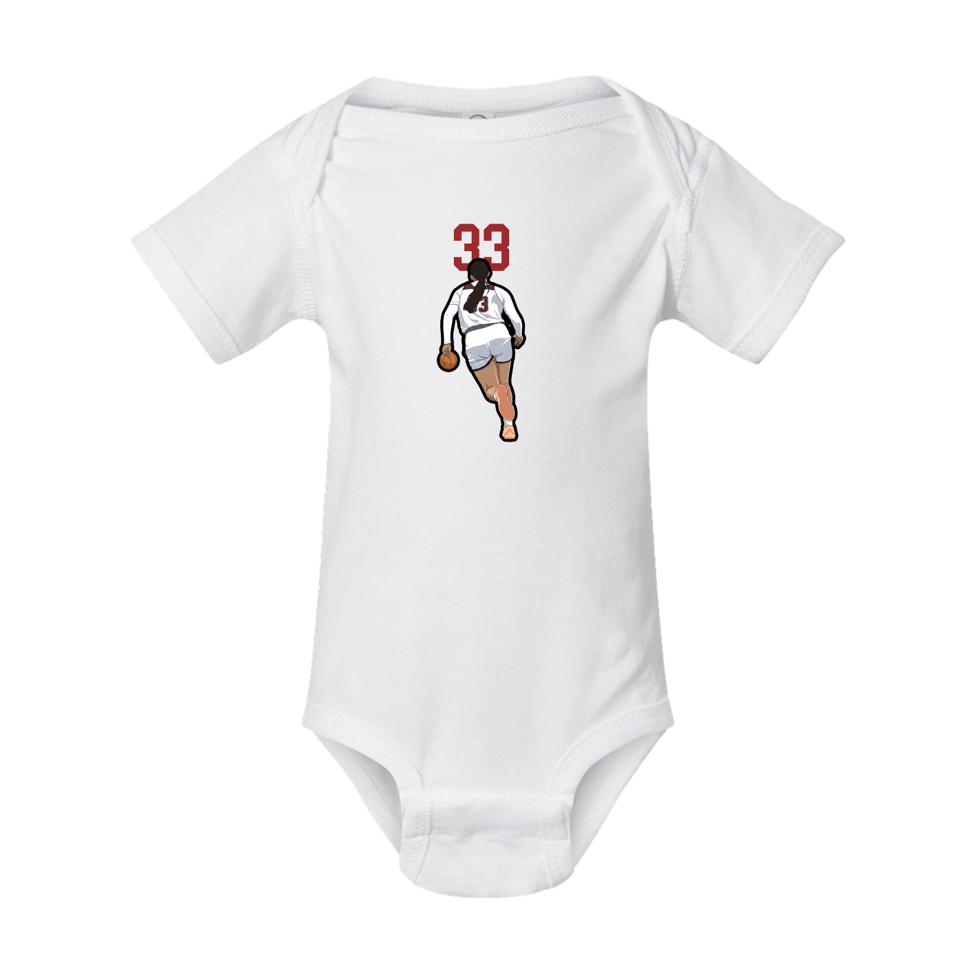 Baby Onesie — Number Top in White