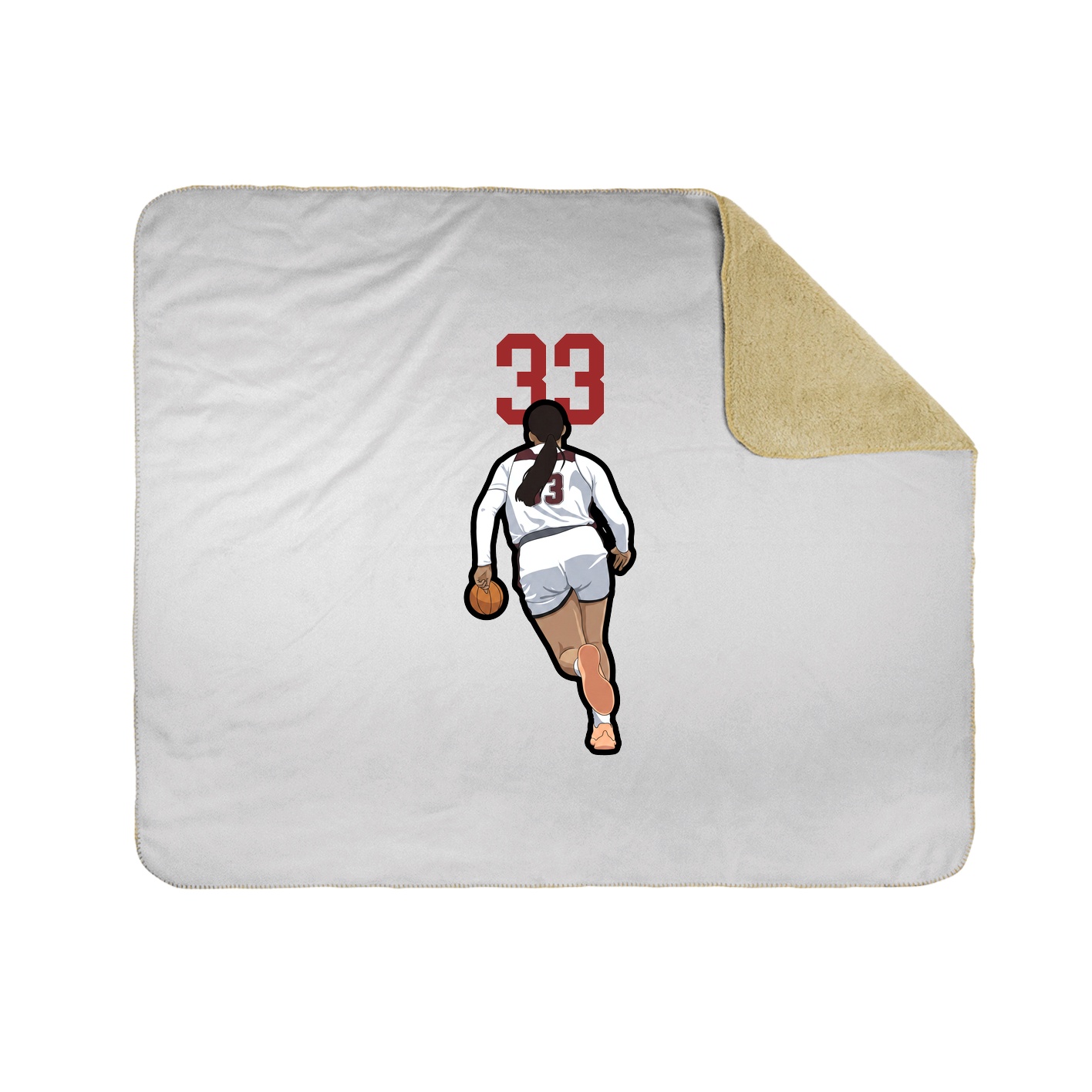 Throw Blanket — Number Top in White
