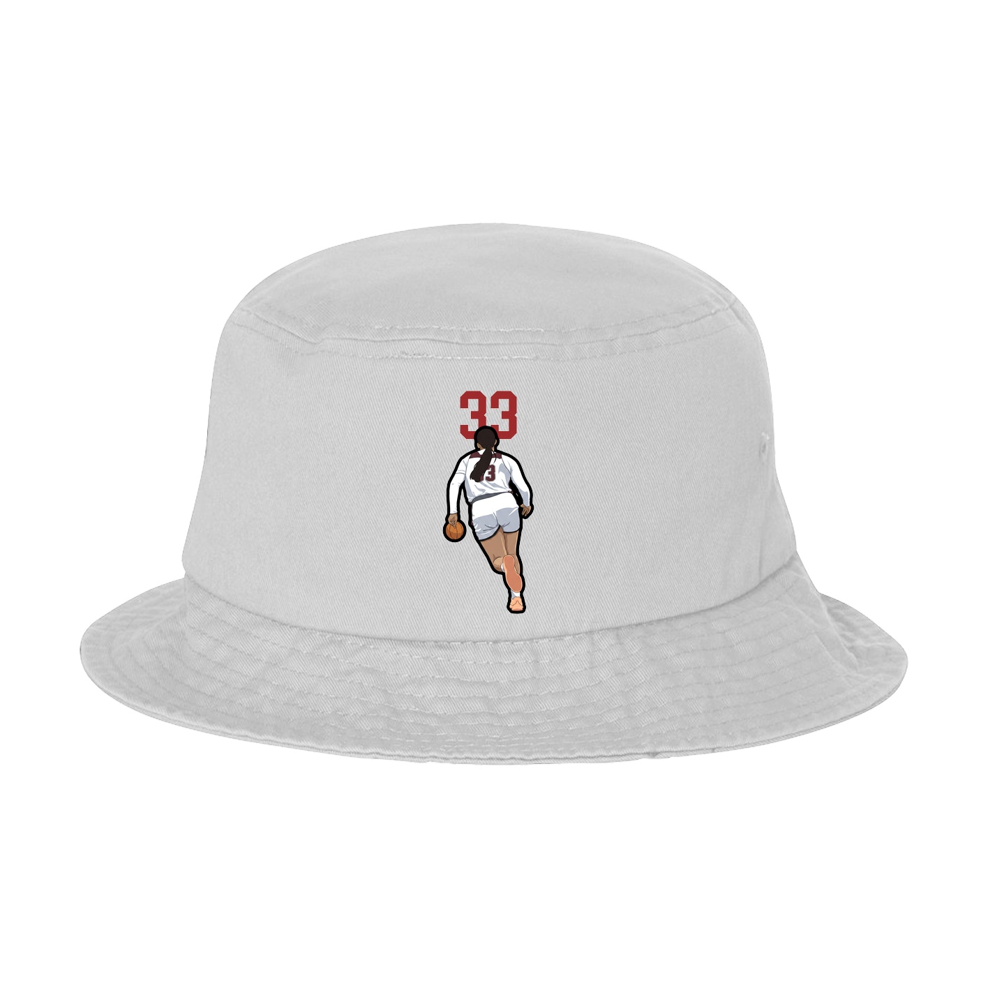 Bucket Cap — Number Top in White