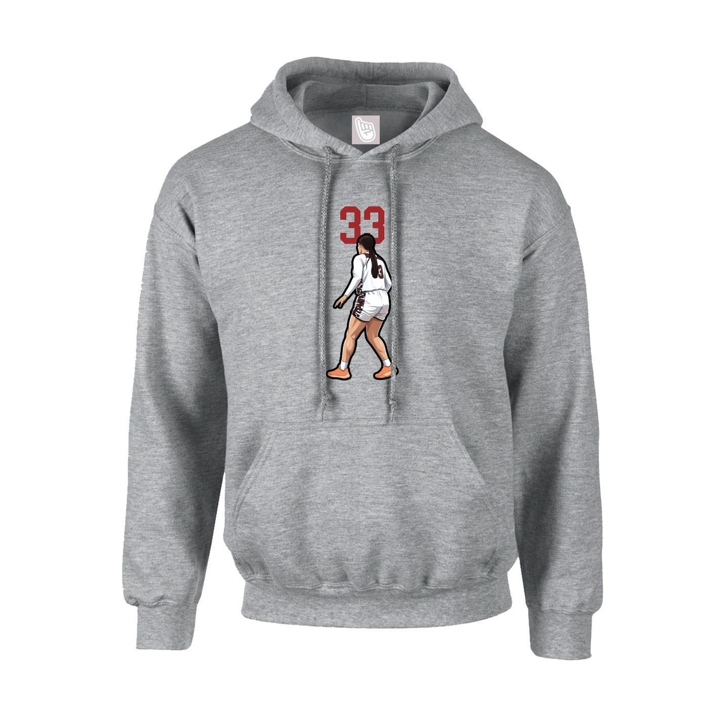 Youth Hoodie — Number Top in Grey