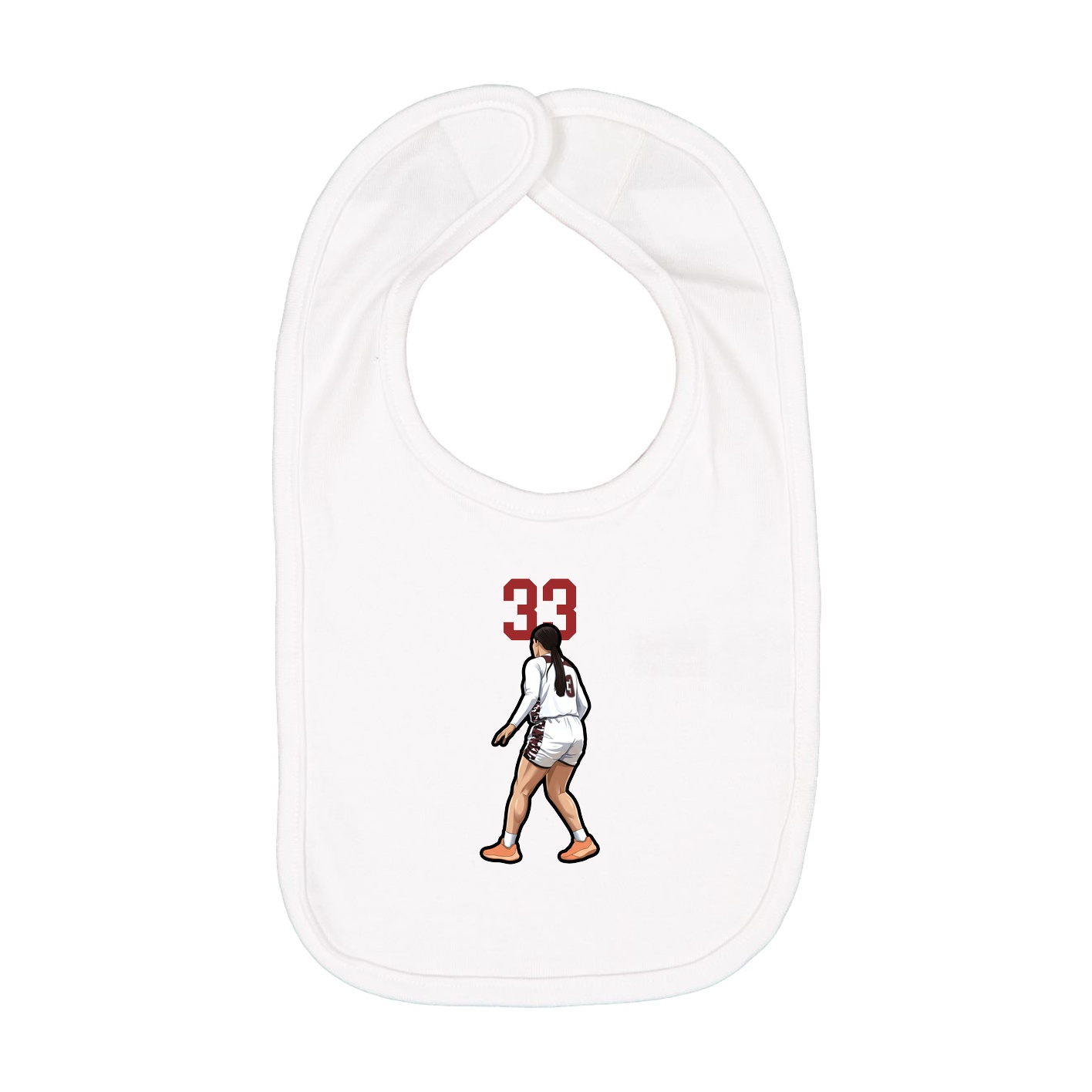Infant Bib — Number Top in White