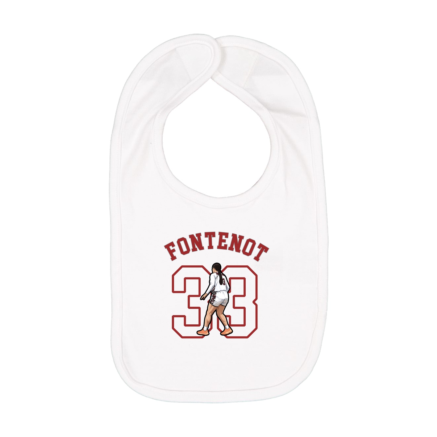 Infant Bib — Shirsey Arch in White