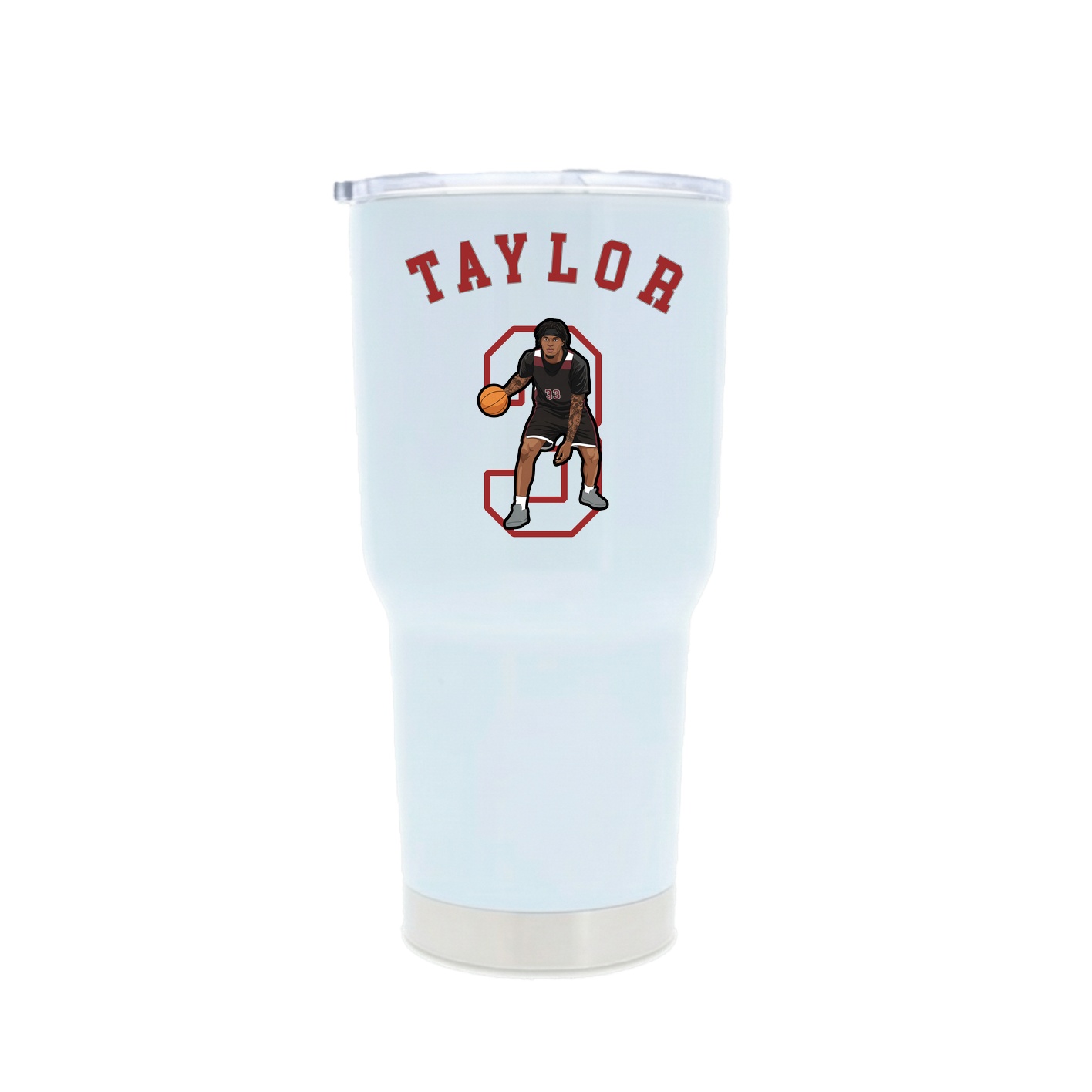 30oz Stainless Steel Tumbler — Shirsey Arch in White