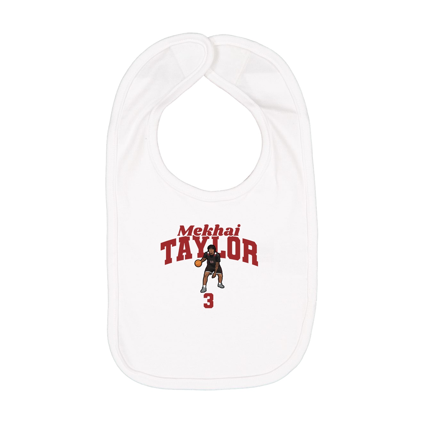 Infant Bib — Signature Arch in White