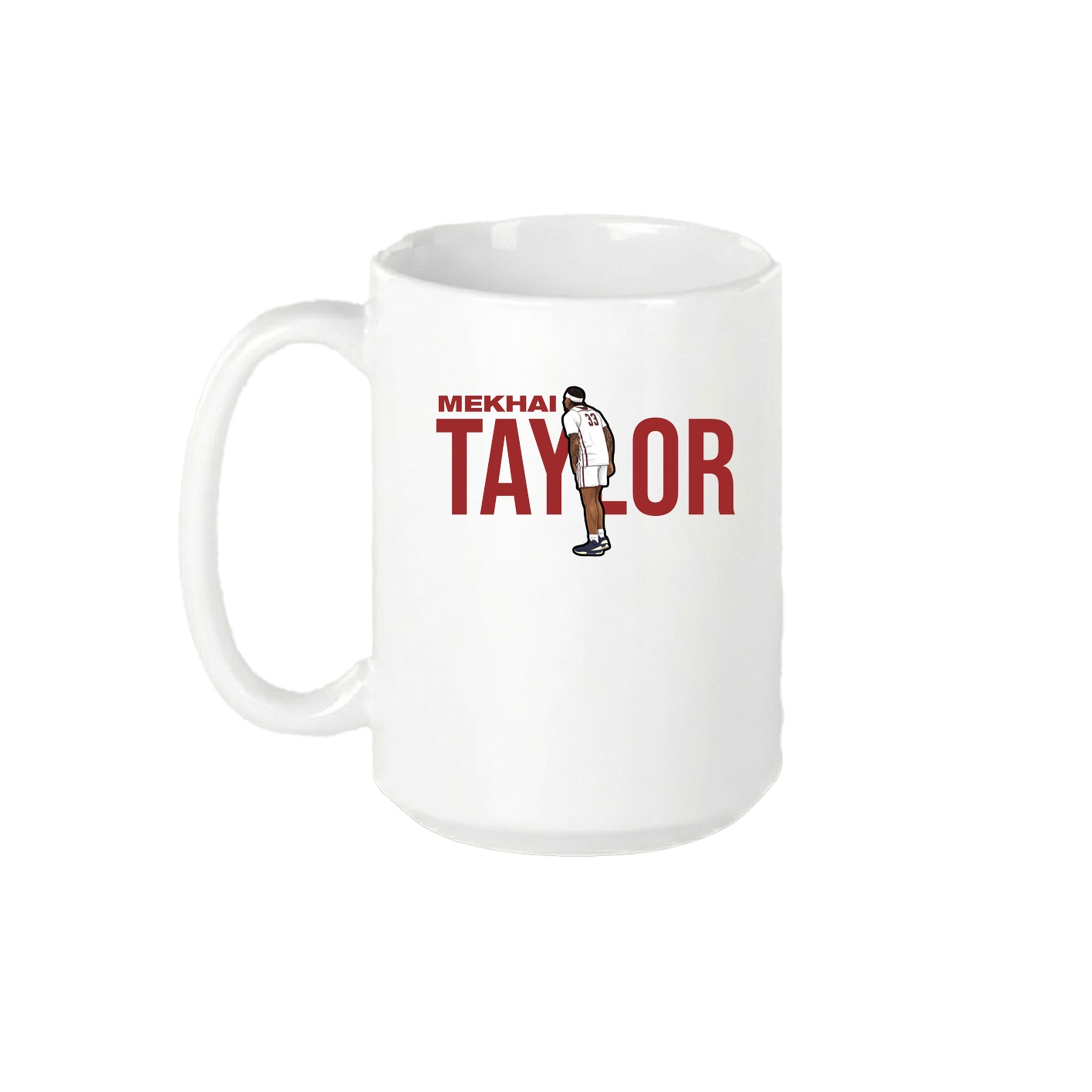 15oz Coffee Mug — Player Name in White