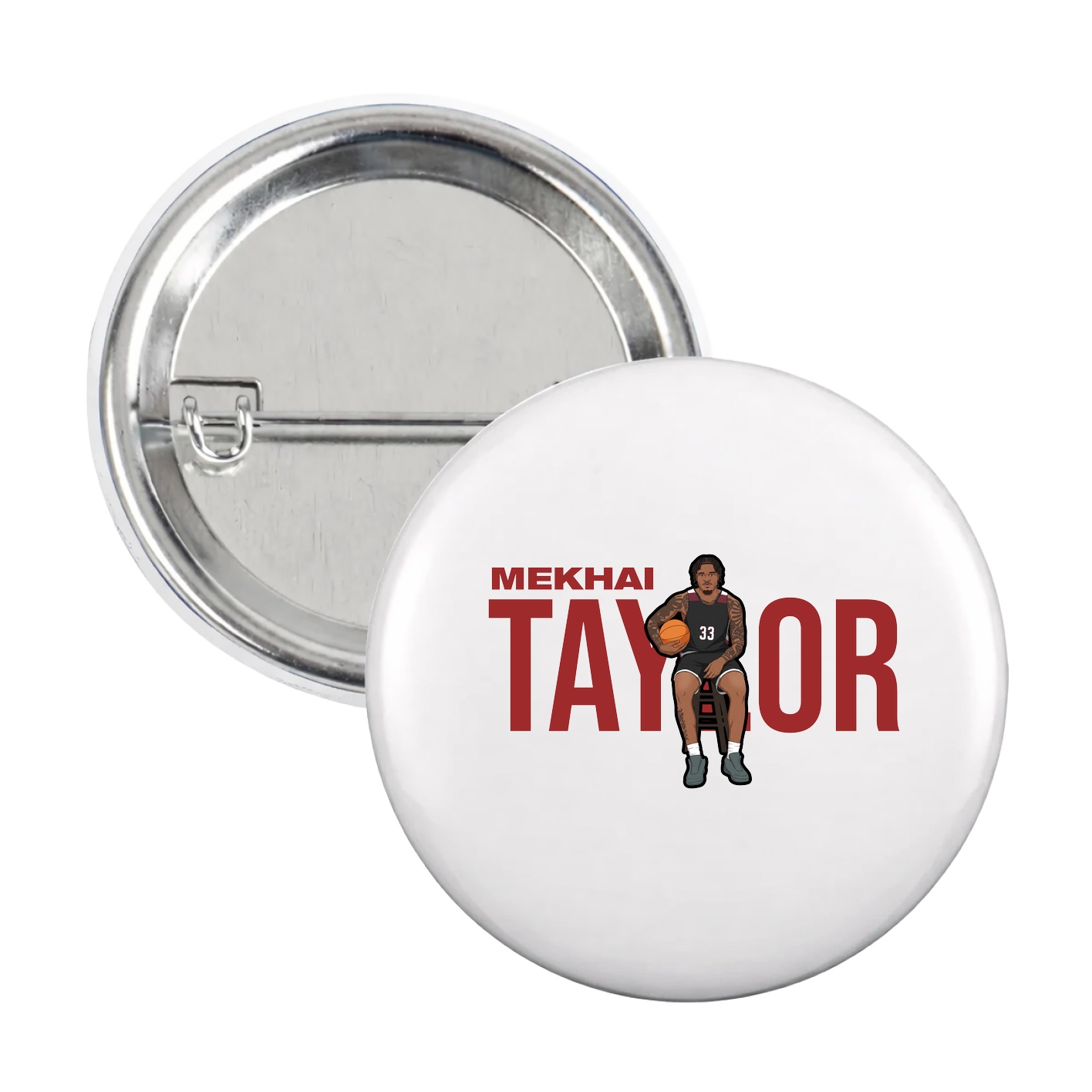 Game Day Button — Player Name in White