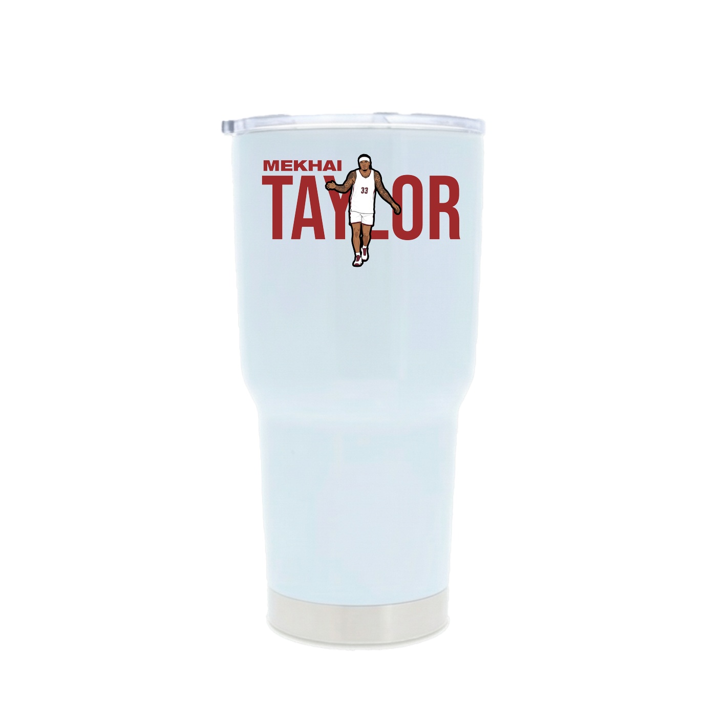 30oz Stainless Steel Tumbler — Player Name in White