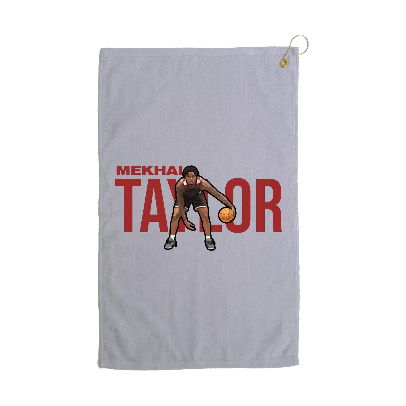 Golf Towel — Player Name in Grey