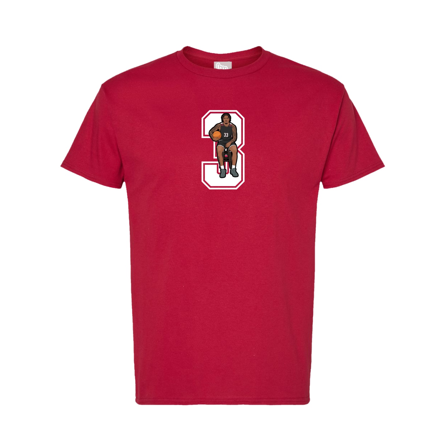 Tee — Number in Crimson