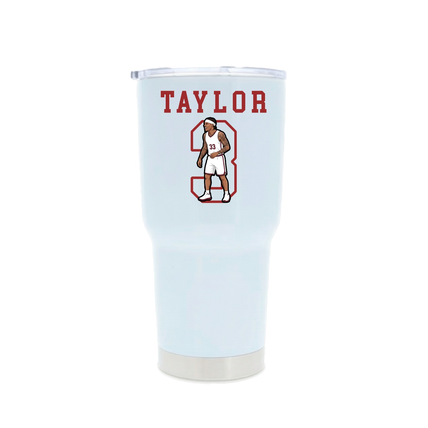30oz Stainless Steel Tumbler — Shirsey in White