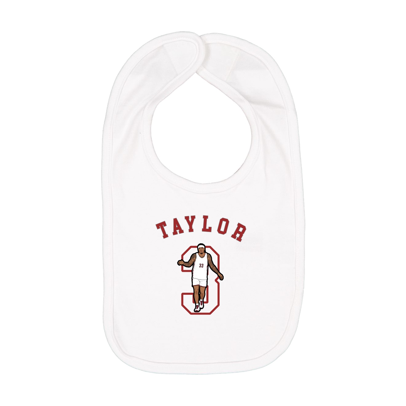 Infant Bib — Shirsey Arch in White